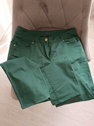 Штани брюки джинси зелені джинс 40 Gina Benotti штанці класичні класика