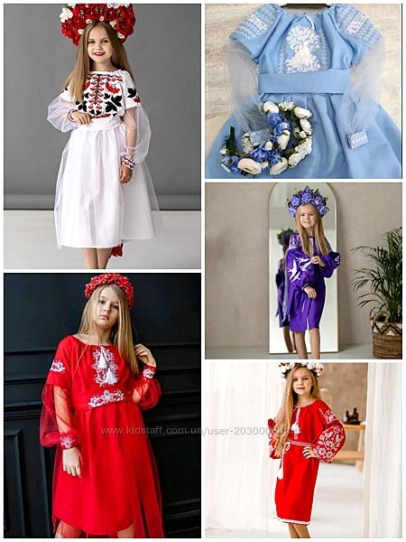 Сукня вишиванка патріотична жовто блакитна ластівки 