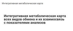 Юлия Блюм - Интегративная метаболическая карта всех видов обмена