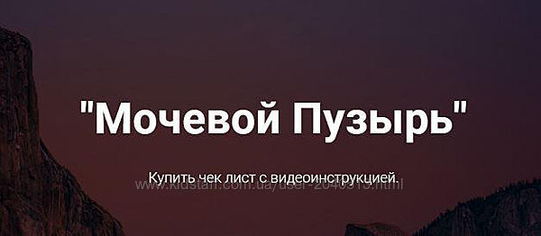 Егор Москалев - Чек-лист Мочевой Пузырь
