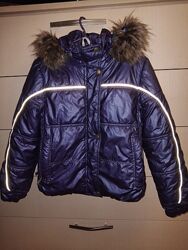 Куртка Lenne 128р. 8лет Зима на девочку перламутровая синяя
