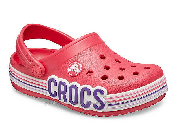 CROCBAND LOGO STRIPE PREP BLUE KIDS CLOG