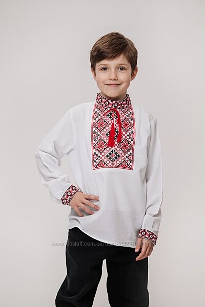 Вишиванка для хлопчика домотканне полотно