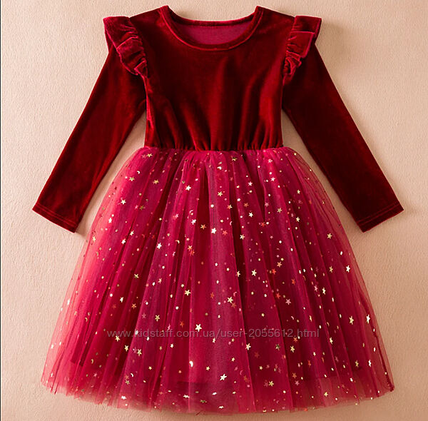сукня для дівчинки червона з фатіном 