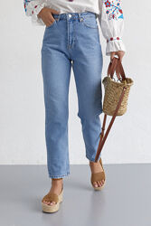 Жіночі джинси МОМ із завищеною талією