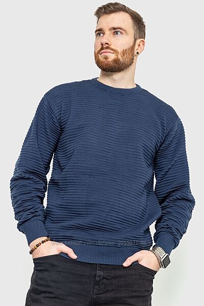 Чоловічий светр із круглим вирізом горловини  
