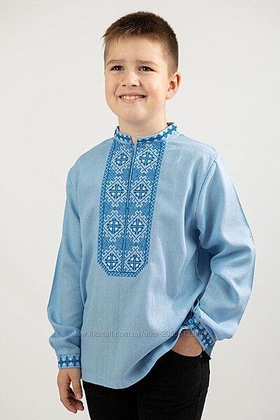 Вишиванка хлопчача блакитна