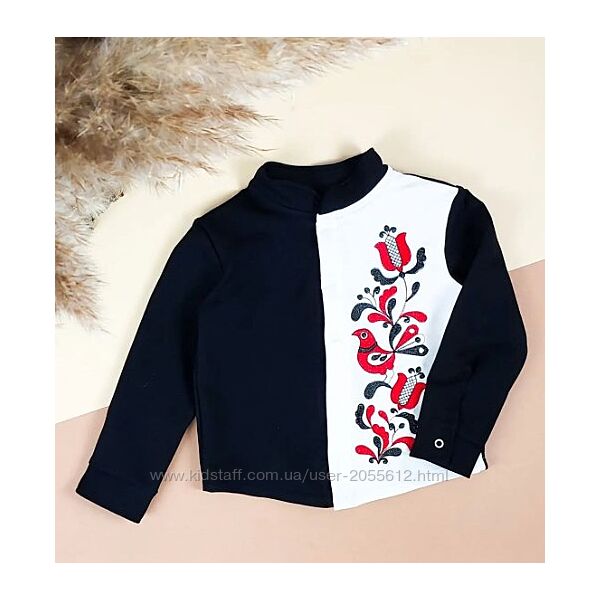 Комбінована сорочка Данко з вишивкою  