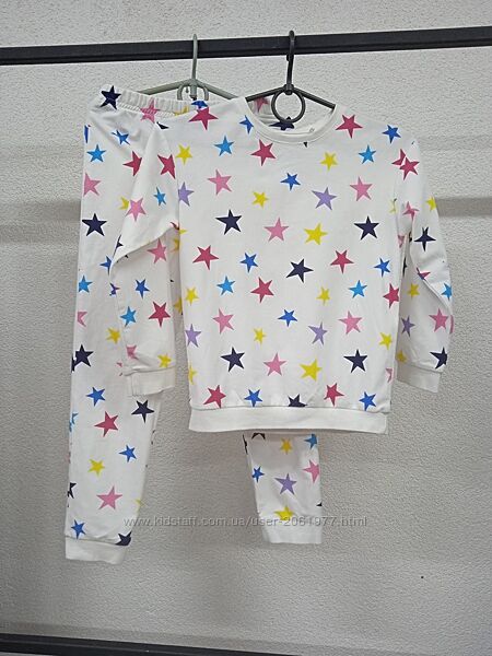 Дитяча м&acuteяка піжама для дівчинки 6-7 років в зірки 