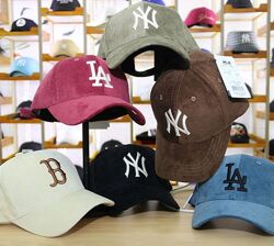 Вельветовые бейсболки кепки new york yankees и LA оригинал