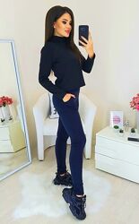 Стильные женские велюровые штаны/лосины