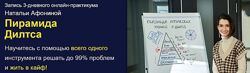 Наталья Афонина 4 курса Пирамида Дилтса Самокоучинг 5D-практикум Изменений 