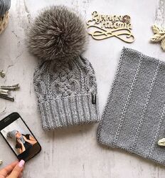  TATIANAPOMPON Мк по женскому комплекту Brilliantshat шапка и шарф