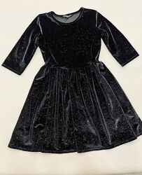 Платье велюровое с блёстками 6-7лет George