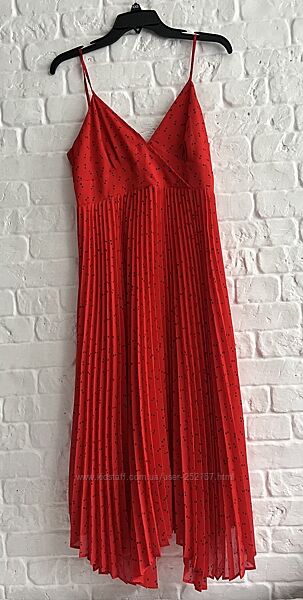 Юнікло червона сукня гофре Uniqlo 