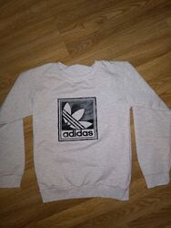 Реглан кофта Adidas бежевая на 10-12лет хлопок