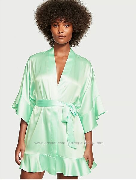 Атласний халат Flounce Robe Victoria´s secret p. XS/S