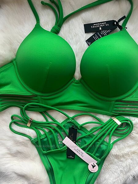 VS Archives Bombshell Push-Up Longline 34C, Strappy Hardware Brazilian p. S