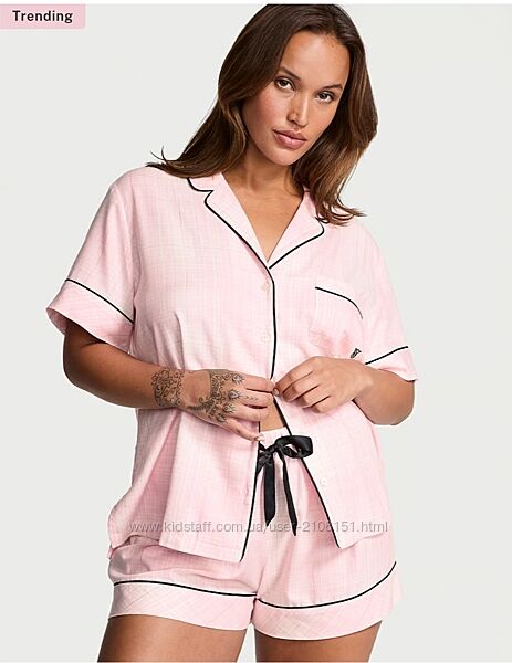 Піжама Flannel Short Pajama Set, бавовна, р. М, Victoria´s Secret