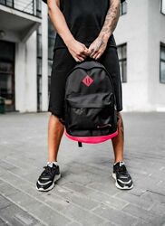 Стильный рюкзак Nike черно-розовый 