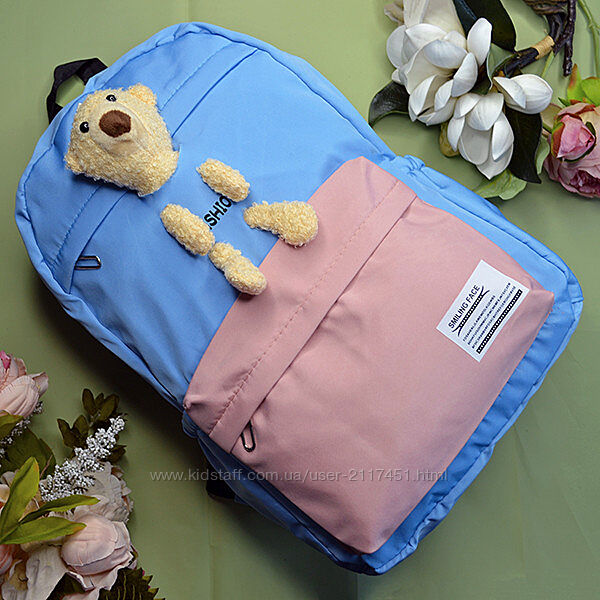 Рюкзак з іграшкою Teddy блакитний