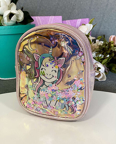 Дитячий рюкзак-сумка Єдиноріг рожевий