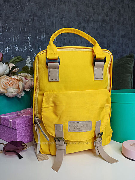 Місткий дитячий рюкзак жовтий