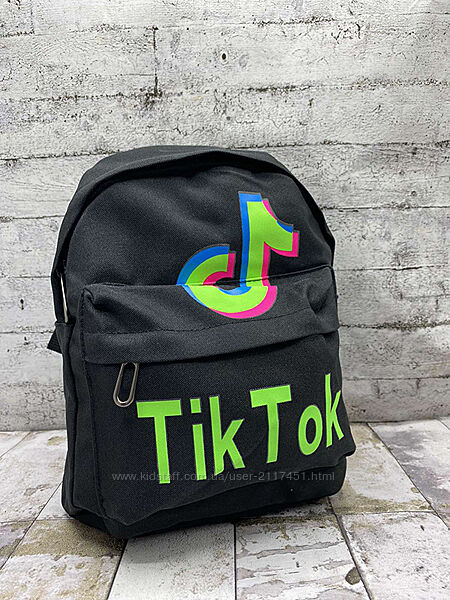 Дитячий шкільний рюкзак Tik Tok чорний /