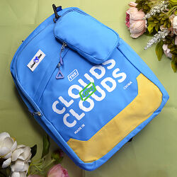 Шкільний рюкзак із пеналом Clouds блакитний