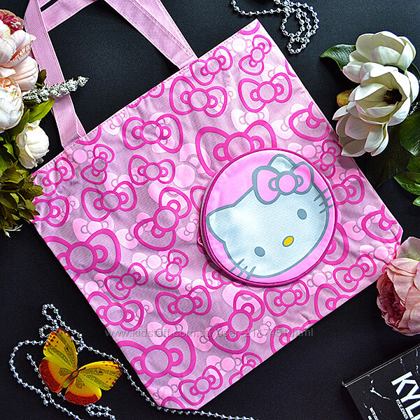 Дитяча сумка-шоппер Hello Kitty рожева