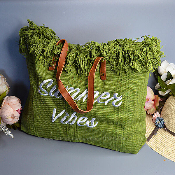 Літня сумка-шоппер Summer Vibes зелений