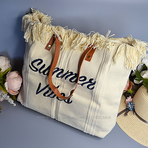 Літня сумка-шоппер Summer Vibes білий