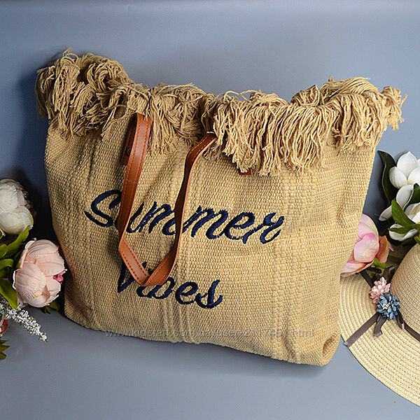 Літня сумка-шоппер Summer Vibes коричневий
