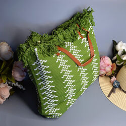 Літня жіноча сумка-шоппер зелена
