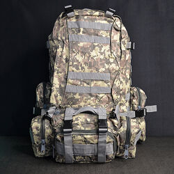 Тактический рюкзак с подсумками 55л/армейский рюкзак/туристический пиксель