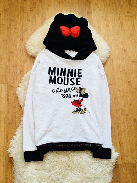 Love to lounge  Брендовий мякенький Худі Мини Маус на манжетах, меховий з к