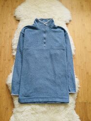 River Island флісовий чоловічий светр. Гольф M-L сіро- синього кольору. ста