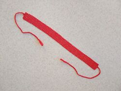 червона силянка чокер на завязках прикраси ручна робота стрічковий гердан