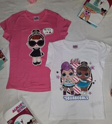 Комплект футболок lol surprise 134-140 біла та рожева