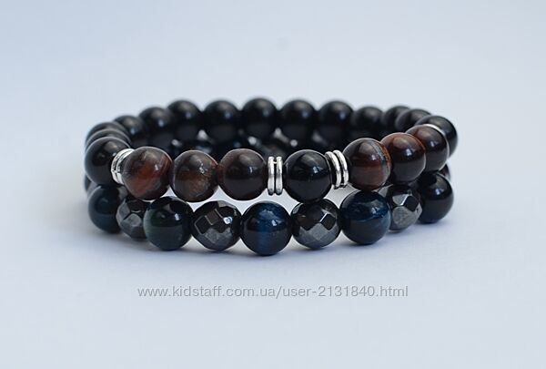 Браслет із натурального каміння - 2шт. Унісекс