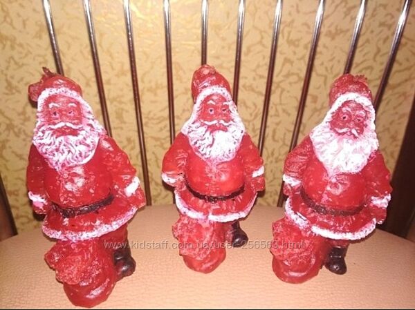 Свічки парафінові Дід Мороз Святий Миколай свечи сувенирные