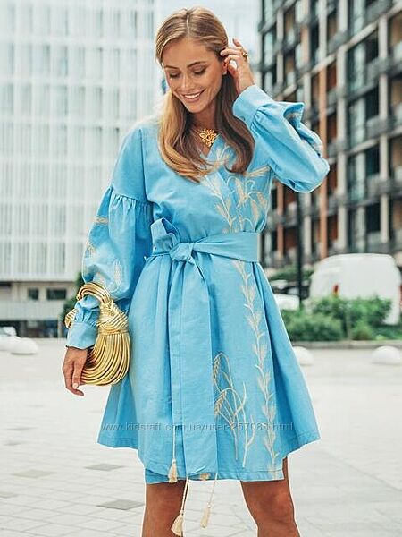 Плаття-вишиванка Модний острів, з льону р.48