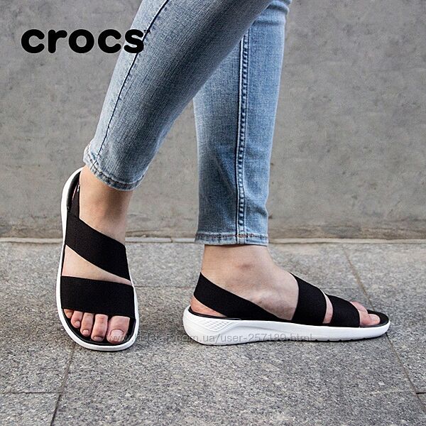 Жіночі босоніжки Crocs Literide Stretch Sandal W8, W9 Оригінал крокс