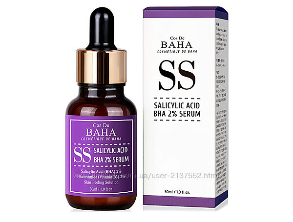 Cos de baha ss salicylic acid bha 2 serum 30 мл