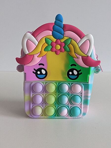 Мила кросбоді-сумка Єдиноріг з POP IT іграшкою для дівчат