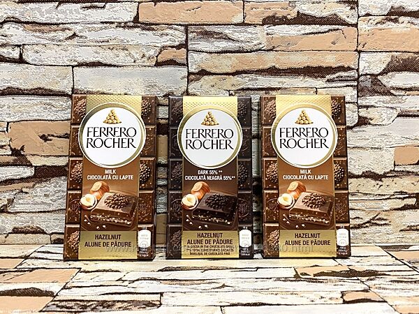Шоколад Ferrero Rocher Haselnuss Original зі шматочками лісового горіха та 