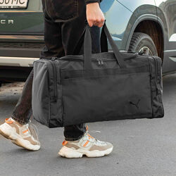 Дорожня спортивна сумка PUMA Fat чорна тканинна на 60 літрів