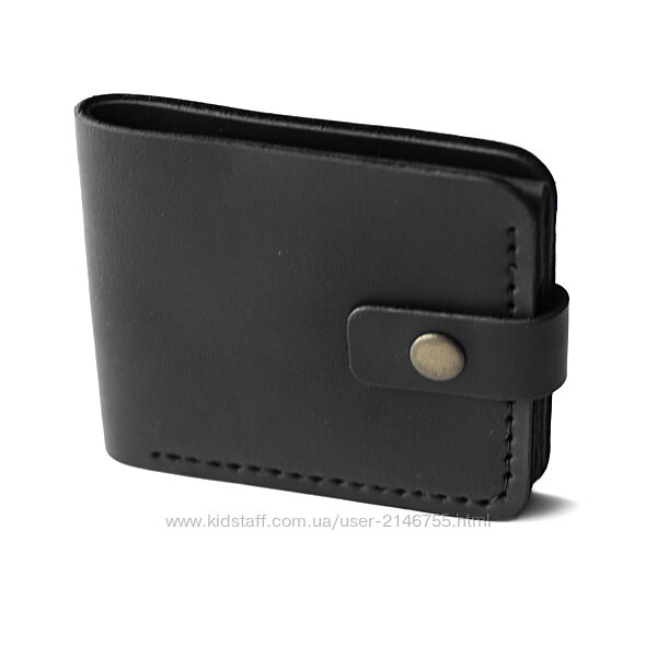 Чоловічий шкіряний гаманець Comfort чорний, чоловіче портмоне, шкіряний гам