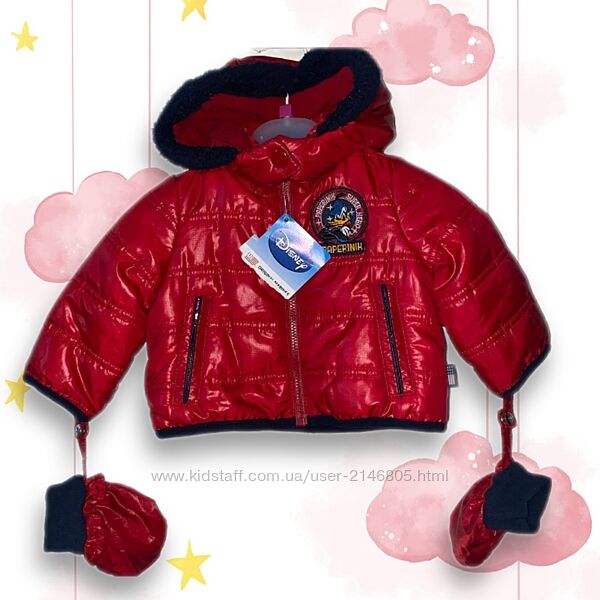 Тепленька курточка Disney на дівчинку від 0-3 місяців 