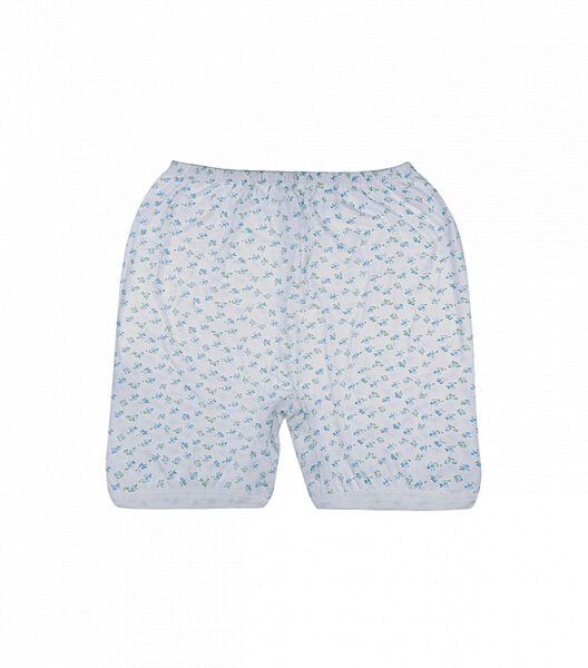 Панталони білий з квітковим малюнком по низу манжети